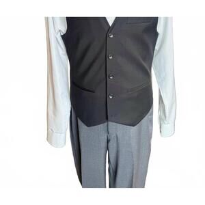 NEW PEERLESS men's solid color vest in black